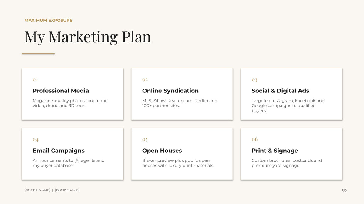 My Marketing Plan page