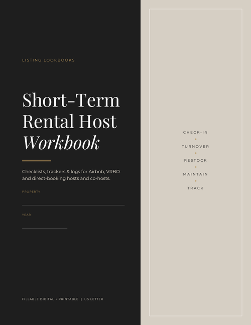 Short-Term Rental Host Workbook cover page