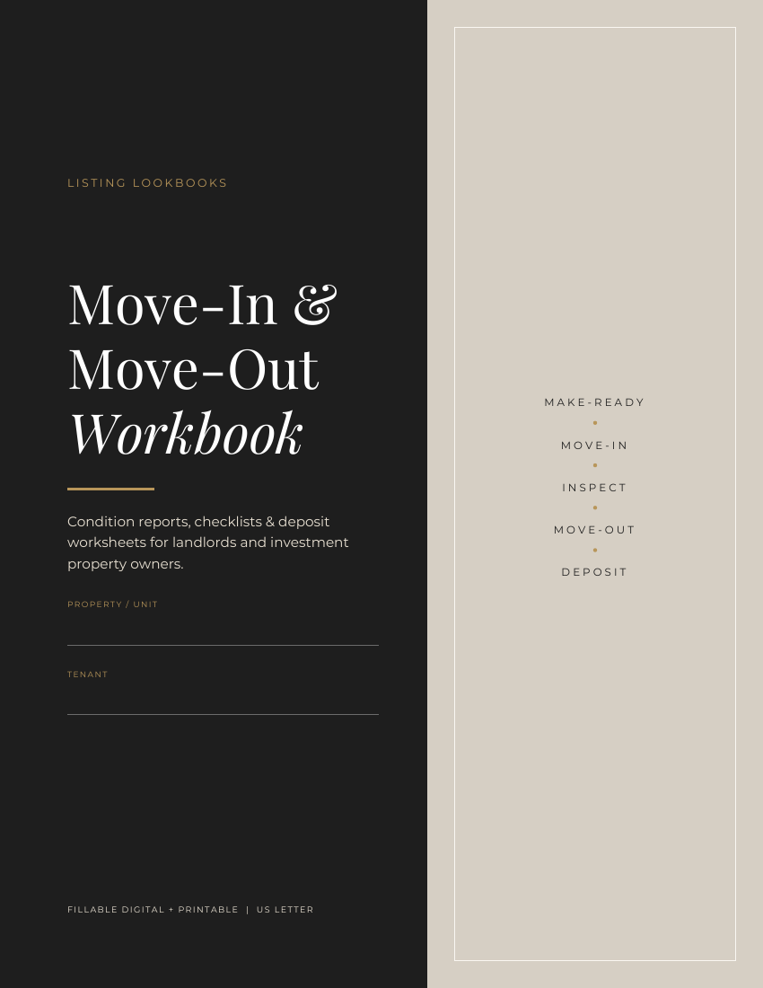 Long-Term Tenant Move-In and Move-Out Workbook cover page